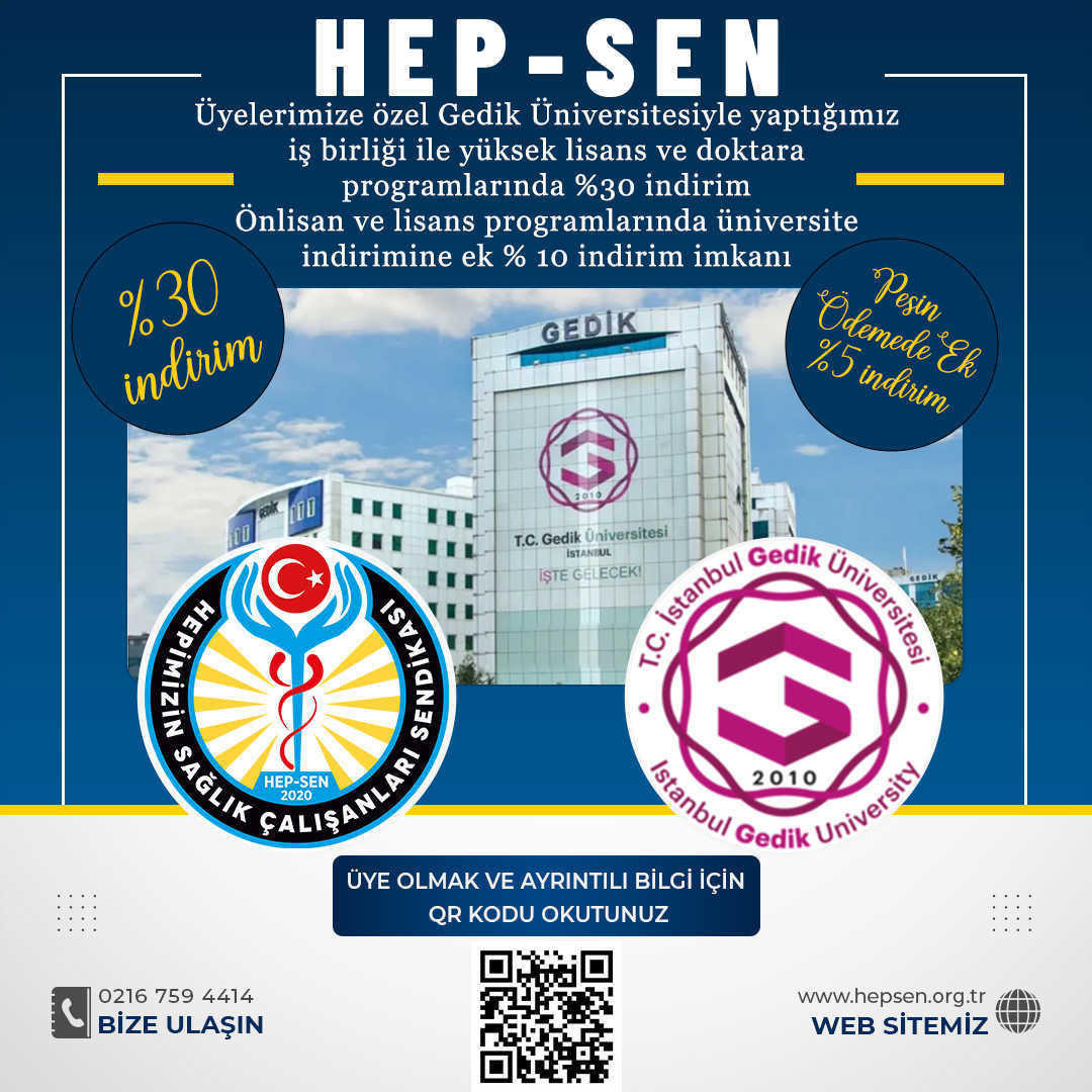 HEP-SEN GEDİK ÜNİVERSİTESİ İNDİRİM ANLAŞMASI